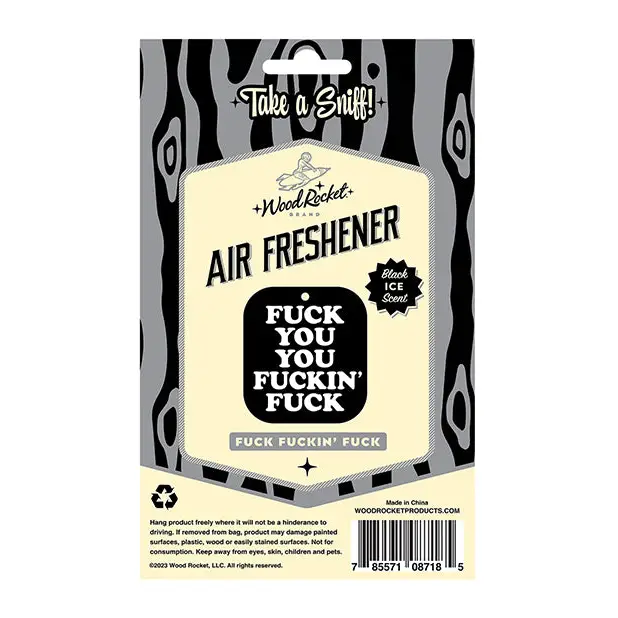 Wood Rocket Air Freshener Fuck You You Fucking Fuck - Party Supplies