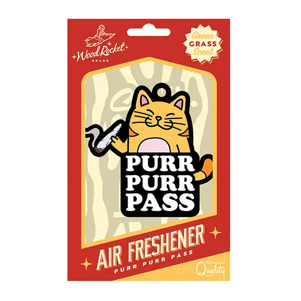 Wood Rocket Air Freshener Purr Purr Pass - Party Supplies