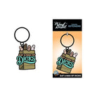 Wood Rocket Eat A Bag Of Dicks Keychain - Tan, humorous and unique novelty gift