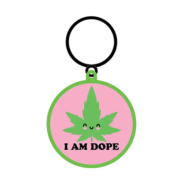 Wood Rocket I Am Dope - Pink/green - Keychains