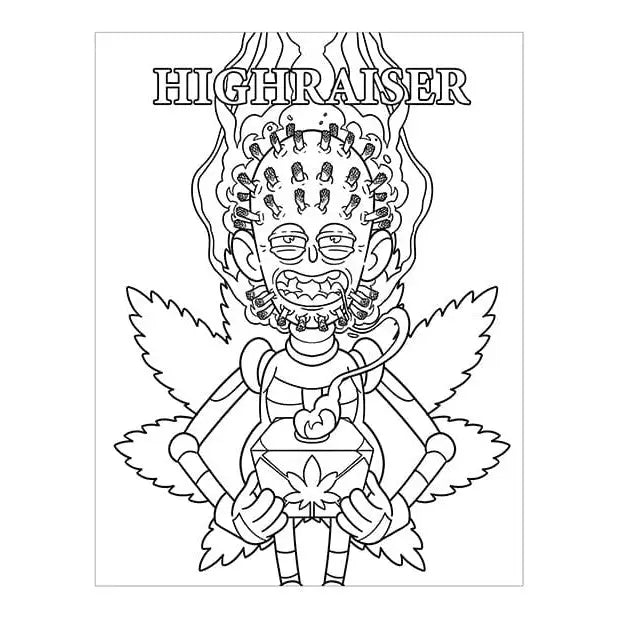 WoodRocket Coloring Book Wood Rocket Killer Buds Adult Coloring Book at the Haus of Shag