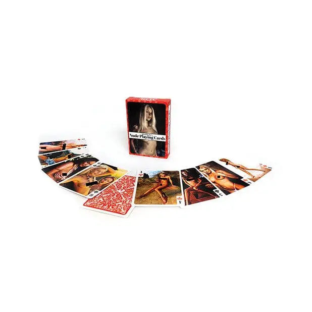 Wood Rocket Nude Playing Cards featuring nude or scantily-clad women on each card face