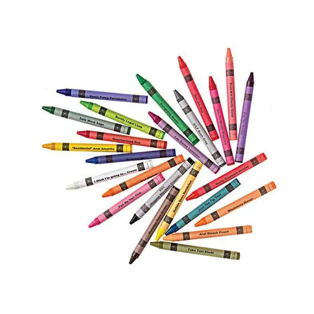 Wood Rocket Offensive Crayons in a starburst pattern, vibrant colors for your creative needs