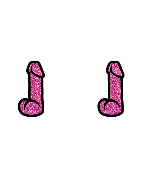 WoodRocket Enamel Pin Wood Rocket Sex Toy Dildo Earrings - Pink Glitter at the Haus of Shag