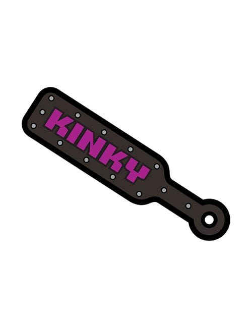 WoodRocket Enamel Pin Wood Rocket Sex Toy Kinky Paddle Large Pin - Black/pink at the Haus of Shag