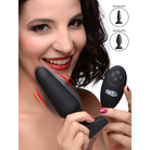 Remote control inflatable 10x vibrating silicone anal plug with adjustable settings