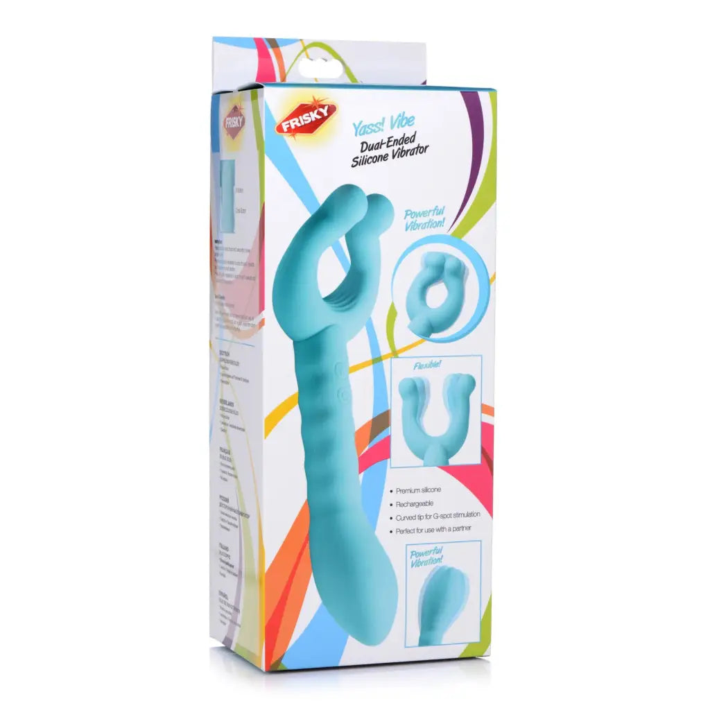 Frisky Vibrator Yass! Vibe Dual-ended Silicone Vibrator at the Haus of Shag