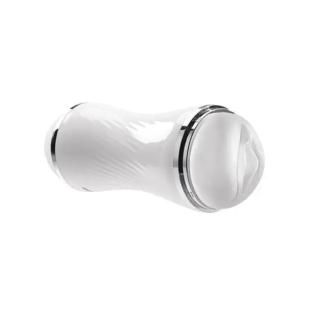 Zero Tolerance Double Dip Stroker - textured white cylindrical object with metallic ends