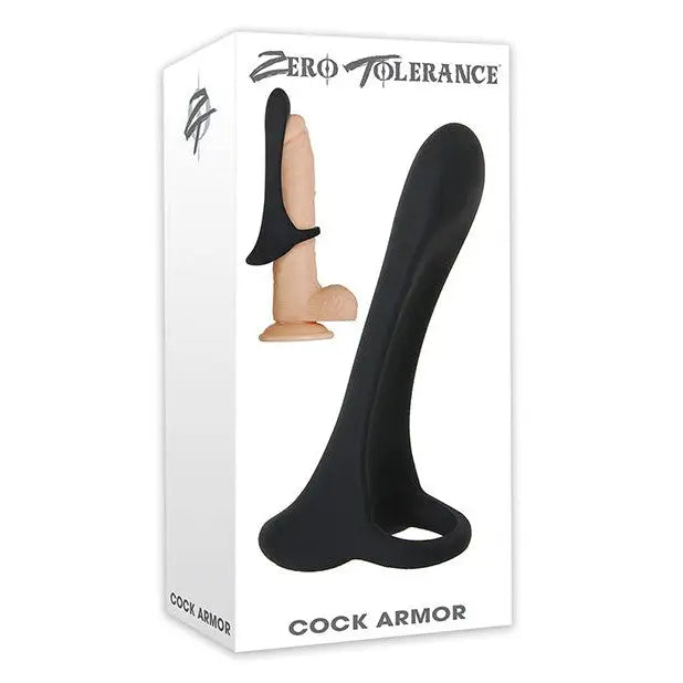 Black silicone male enhancement toy by Zero Tolerance, from the Like A Virgin collection