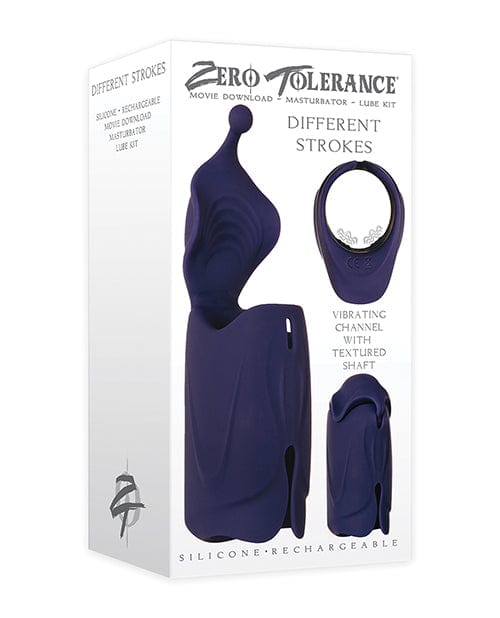 Zero Tolerance Powered Stroker Purple Zero Tolerance Different Strokes Rechargeable at the Haus of Shag