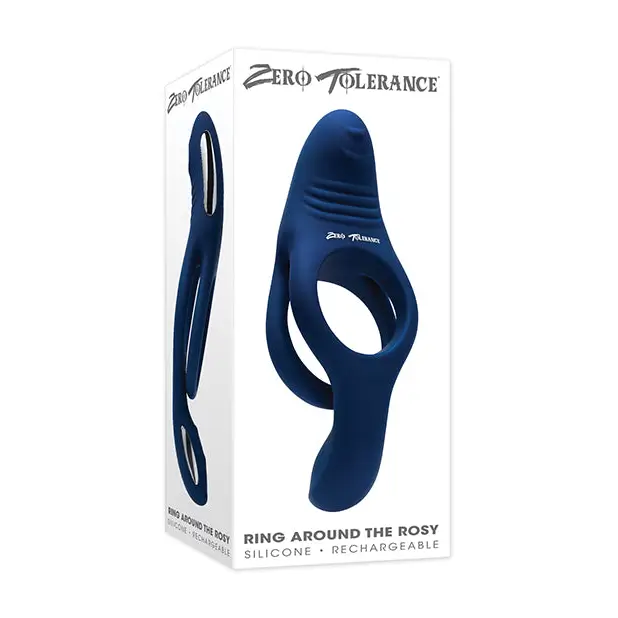 Zero Tolerance Ring Around the Rosy Cock & Ball Vibrator - Blue - Penis Enhancement