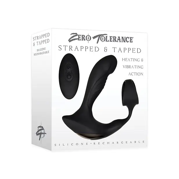 Zero Tolerance Strapped & Tapped Rechargeable Remote-Controlled Heating & Vibrating Silicone Prostate Massager