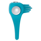 Zero Tolerance Teal Tickler Single-Speed Vibrating Silicone Cockring Teal - Cock Ring