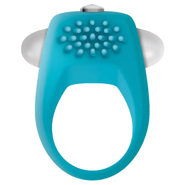 Zero Tolerance Teal Tickler Single-Speed Vibrating Silicone Cockring Teal - Cock Ring