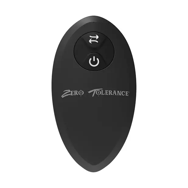 Zero Tolerance The One-Two Punch Rechargeable Remote-Controlled Vibrating Tapping Silicone Prostate Massager Black