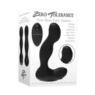 Zero Tolerance The One-Two Punch Rechargeable Remote-Controlled Vibrating Tapping Silicone Prostate Massager Black