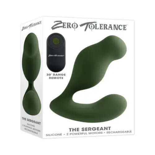 Zero Tolerance The Sergeant Rechargeable Vibrating Prostate Anal Vibe - Green - Powered Butt Plug