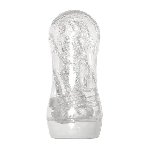 Zero Tolerance Twist Stroker: Clear plastic male sleeve with textured interior for ultimate pleasure