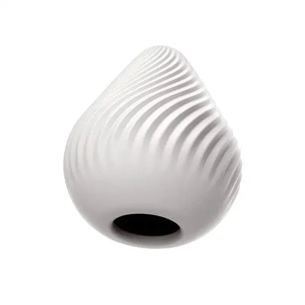 Zero Tolerance Vesuvias Stroker featuring a stylish white vase with wavy line designs