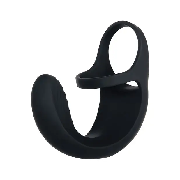 Zero Tolerance Vibrating Ball Cradle Rechargeable Remote-Controlled Silicone Cockring Black - Cock Ring