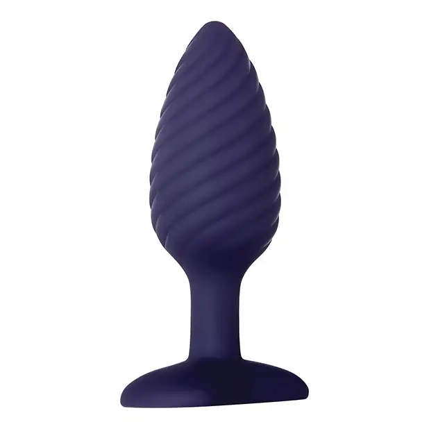 Zero Tolerance Wicked Twister Rechargeable Remote-Controlled Textured Vibrating Silicone Anal Plug - Purple - Powered