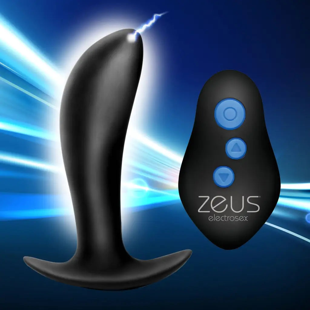 Zeus Prostate Plug Zeus 64x Pro-shocker Vibrating and E-stim Prostate Plug at the Haus of Shag