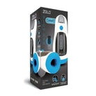 Zolo Blow Gun male personal pleasure device with blue and white components in packaging