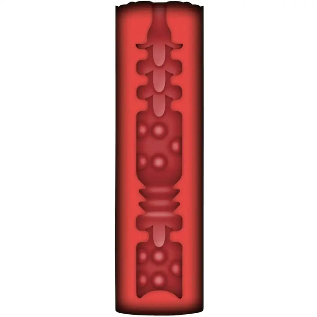 Cross-section of a blood vessel displayed on a ZOLO Fire Pleasure Cup, detailing red blood cells