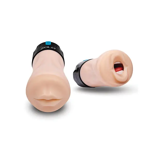 Zolo Gawk Gawk Deep Throat Vibrating Masturbator - Ivory adult novelty product for oral simulation