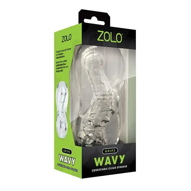 ZOLO Manual Stroker Clear / Wavy ZOLO Gripz Clear Stroker at the Haus of Shag