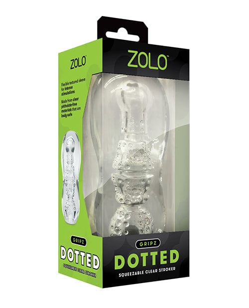 ZOLO Manual Stroker Clear / Dotted ZOLO Gripz Clear Stroker at the Haus of Shag
