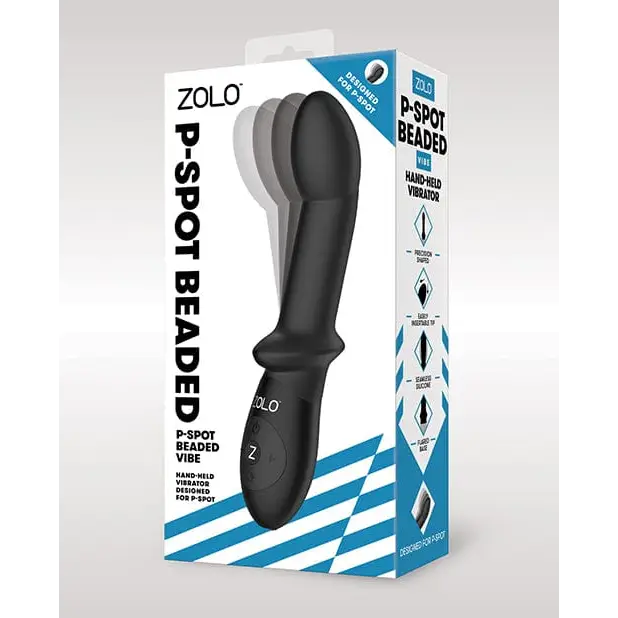 Xgen Anal Products Zolo P Spot Beaded Vibe - Black at the Haus of Shag