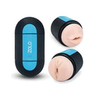 ZOLO Pleasure Pill: Double Ended Vibrating Stimulator with sleek black and blue casing