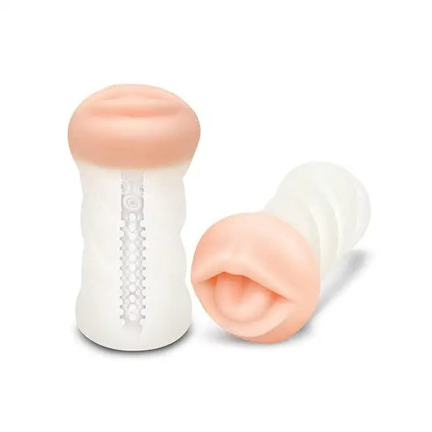 ZOLO Manual Stroker Clear ZOLO Realistic Deep Throat Dual Density Transparent Stroker at the Haus of Shag