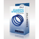 Xgen Penis Enhancement Zolo Stretchy Silicone Cock Rings - Blue at the Haus of Shag